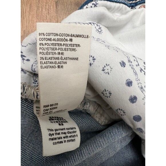 We The Free People‎ Women's High Rise Denim Shorts Distressed Button Fly Size 32 - Picture 6 of 9